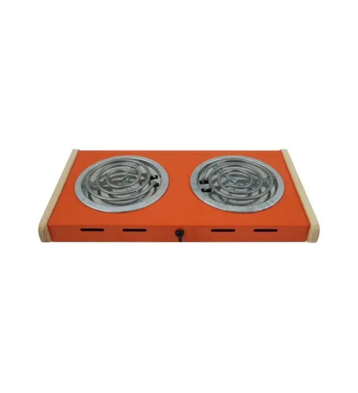 Parrilla Eléctrica Concord 2 Quemadores con Asas de Madera | Hatsa MiChef