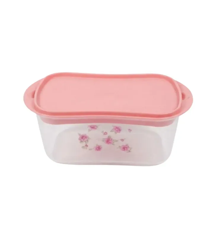 Porta Mantequillera de Plástico Rosa Decorada 03262R | Andrómeda
