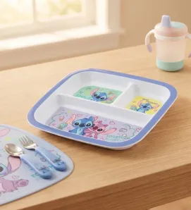 Plato con Divisiones Infantil Stitch 04405 | Andrómeda