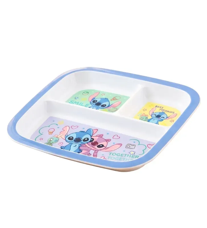 Plato con Divisiones Infantil Stitch 04405 | Andrómeda