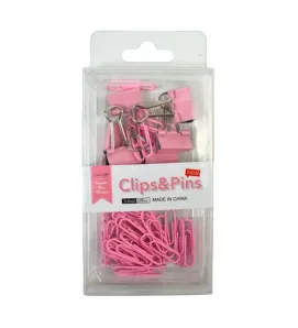 Set de Clips y Sujetapapeles para Oficina y Escuela