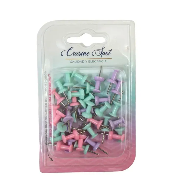 Tachuelas Colores Pastel AL30505-015 para Oficina y Hogar