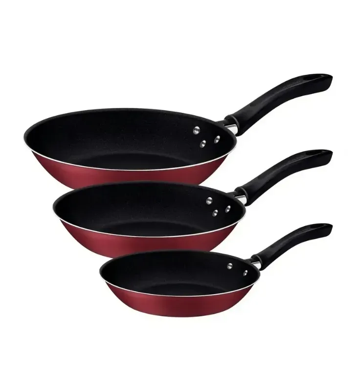 Juego de Sartenes 3 Piezas Linz Rojo Starflon Max 20297/509 | Tramontina