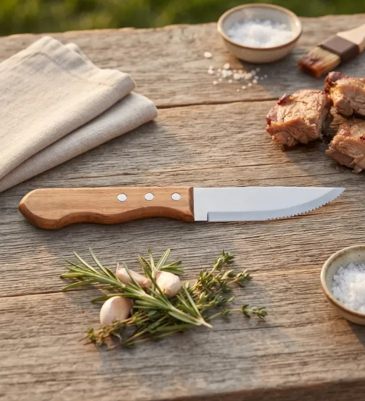 Cuchillo para Asado Jumbo 5" Madera Natural 22342-005 | Tramontina