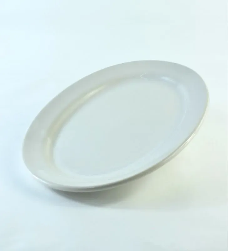 Plato Ovalado 33 cm Blanco Glacial Santa Anita de Cerámica