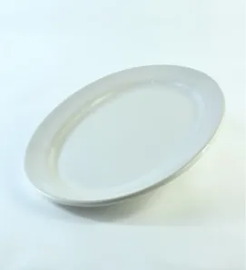 Plato Ovalado 33 cm Blanco Glacial Santa Anita de Cerámica