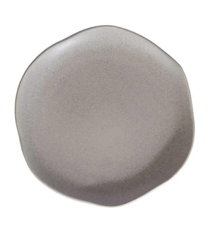 Plato Para Postre Concreto Reactivo 19.8 cm Vajillas Corona | Cerámica Gris