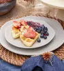 Plato Para Postre Concreto Reactivo 19.8 cm Vajillas Corona | Cerámica Gris