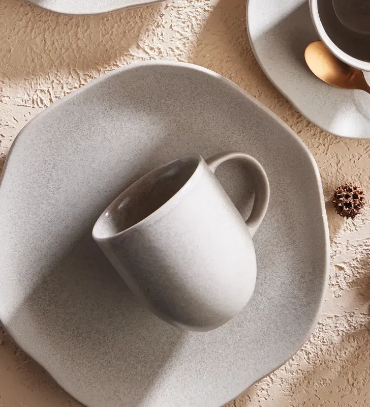 Mug Concreto Reactivo 397.1cc Vajillas Corona | Taza Gris