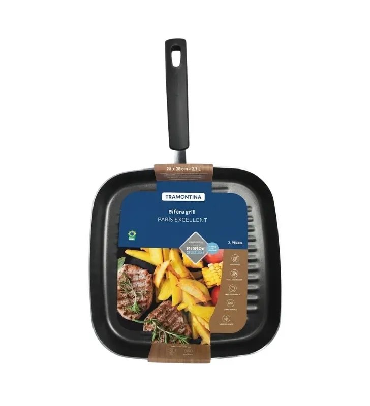 Bifera Grill 28 cm París Excellent Rojo 2.3L Starflon 27817-665 | Tramontina