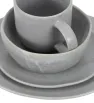 Plato Pando Concreto Reactivo 26.2 cm Vajillas Corona | Cerámica Gris