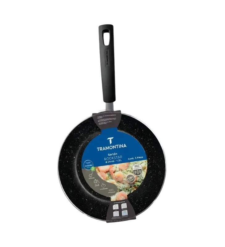 Sartén 24 cm Rockstar Negro 1.2L Starflon Max 39000-609 | Tramontina