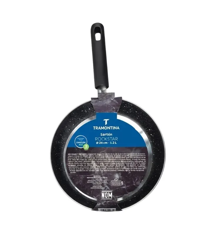 Sartén 24 cm Rockstar Negro 1.2L Starflon Max 39000-609 | Tramontina