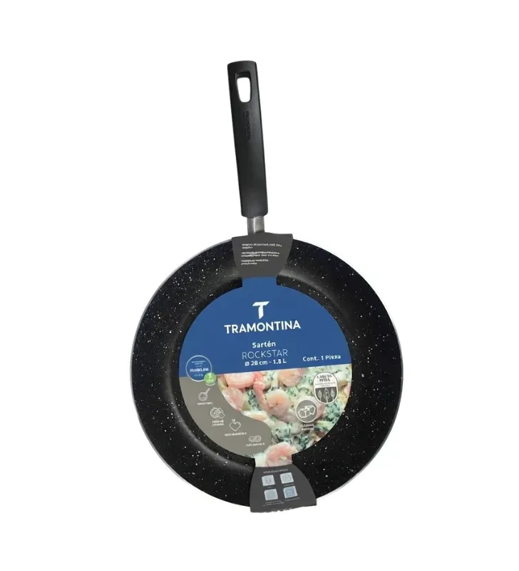 Sartén 28 cm Rockstar Negro 1.8L Starflon Max 39000-610 | Tramontina