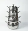 Batería de Cocina Acero Inoxidable Lotus 4 Pzas | Cuisine Spot