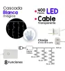 Serie Cascada 400 LED Blanca Fría Cable Transparente L554426 | Navicolors