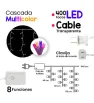 Serie Cascada 400 LED Multicolor 8m Cable Transparente L554427 | Navicolors