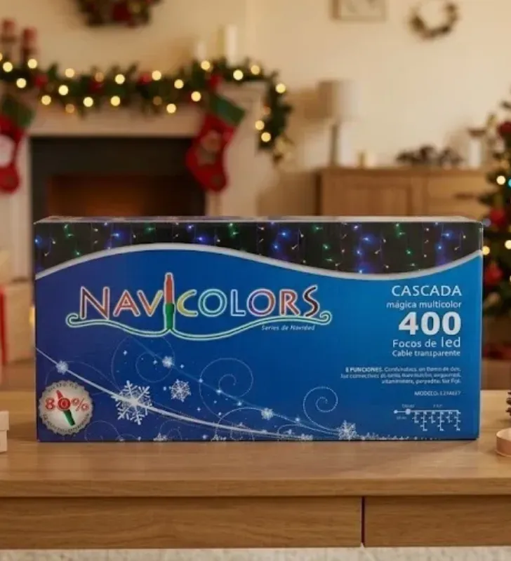 Serie Cascada 400 LED Multicolor 8m Cable Transparente L554427 | Navicolors