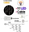 Serie Cascada 500 LED Luz Cálida 10m Cable Transparente L562402 | Navicolors