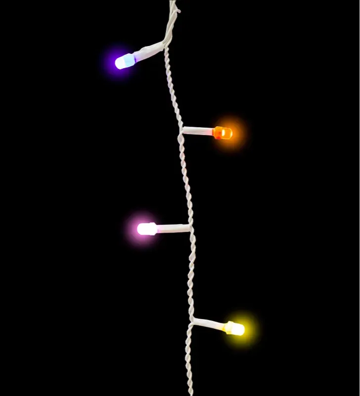 Serie Cascada 500 LED 8mm Multicolor Cable Blanco L562408 | Navicolors
