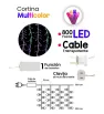 Cortina 800 LED Multicolor con Flash 3x3m Cable Transparente L573119 | Navicolors