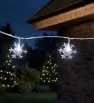 Serie 20 Copos de Nieve LED Blanco Frío 4m Cable Transparente L573135 | Navicolors