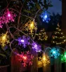 Serie 20 Copos de Nieve LED Multicolor 4m Cable Transparente L573136 | Navicolors