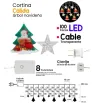 Cortina 100 LED Luz Cálida Figuras Árbol Navideño 3m L573160 | Navicolors