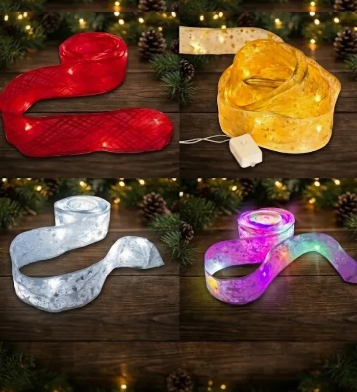 Listón Navideño con 50 Micro LED 5.5m para Moños L573143 | Navicolors