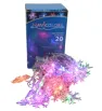Serie 20 Copos de Nieve LED Multicolor 4m Cable Transparente L573136 | Navicolors
