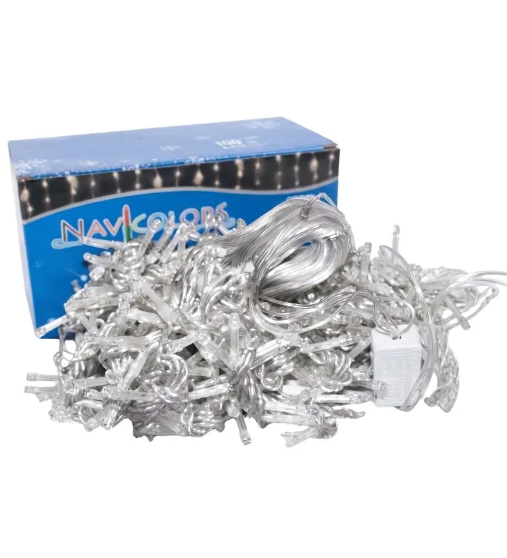 Cortina 400 LED Luz Cálida con Destellos 3x1.5m Cable Transparente L573118 | Navicolors