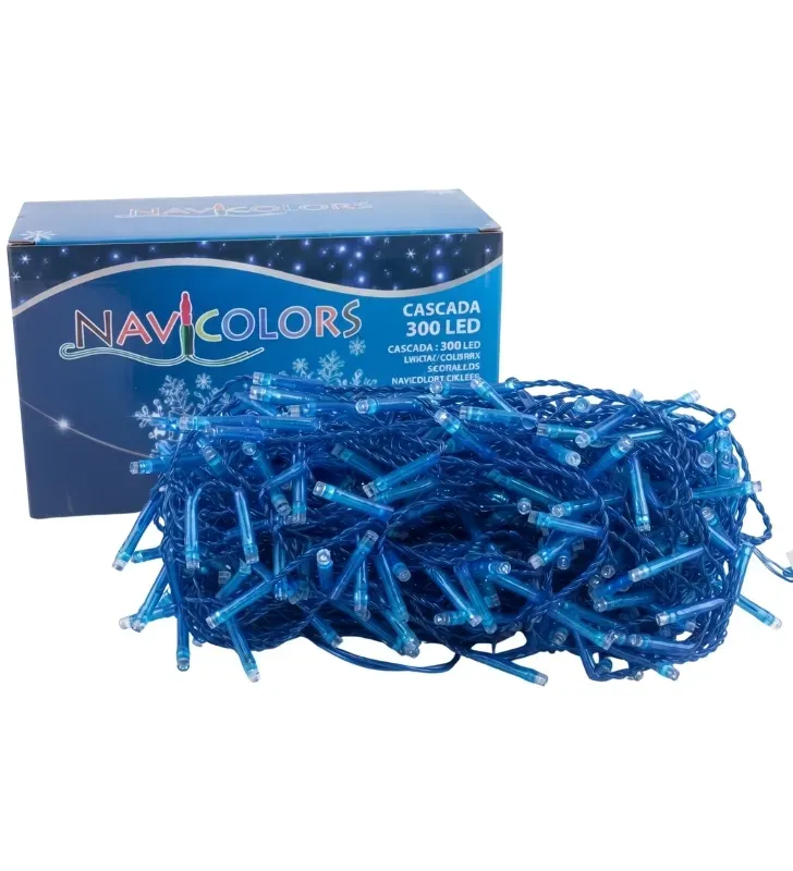 Serie Cascada 500 LED Luz Azul 10m Cable Azul L554431 | Navicolors