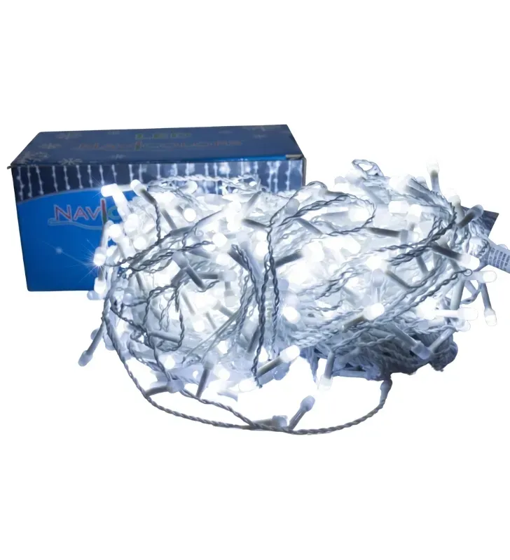 Serie Cascada 500 LED 8mm Blanca Fría 10m Cable Blanco L562409 | Navicolors