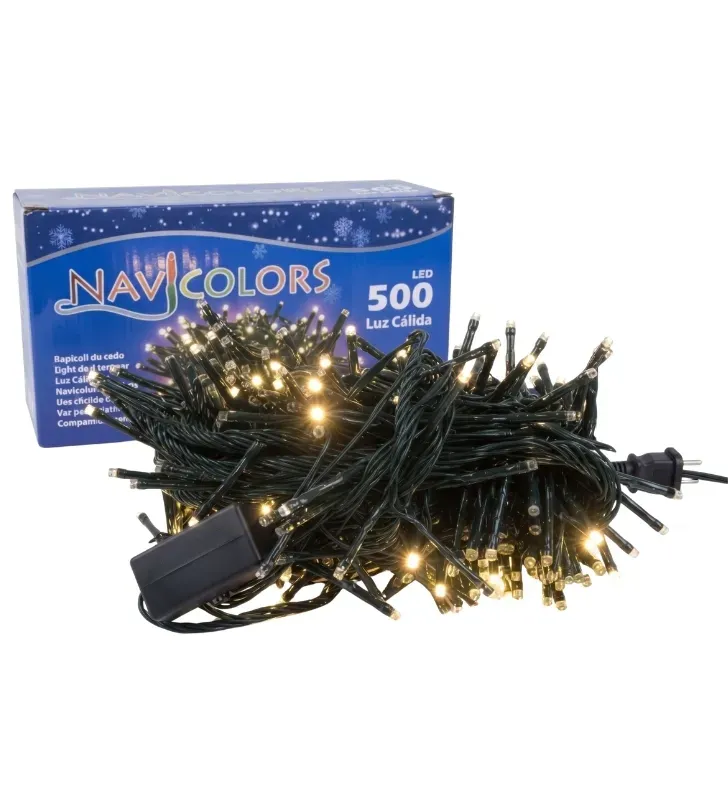 Serie 500 LED V3 Luz Cálida Cable Verde 9m Destello L573070 | Navicolors