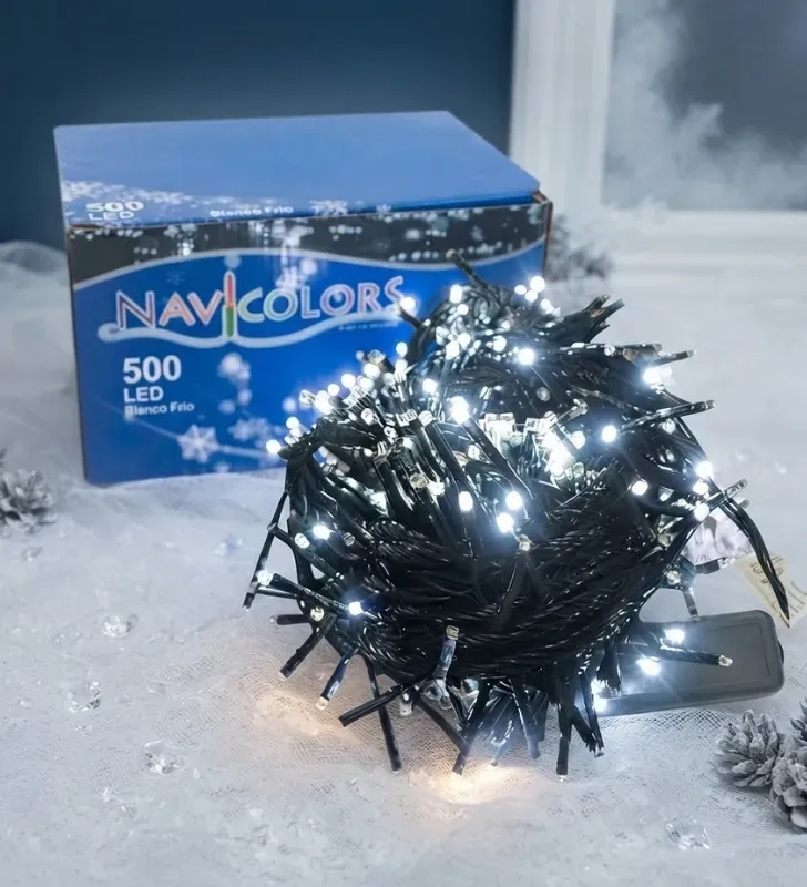 Serie 500 LED V3 Blanca Frío Cable Verde 9m Destello L573069 | Navicolors