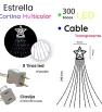 Estrella con Cortina LED Multicolor 300 Focos 2.10m L573132 | Navicolors