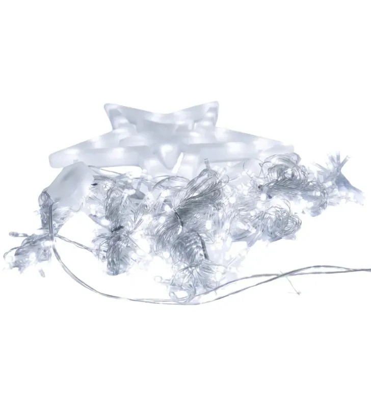Estrella con Cortina LED Blanca 300 Focos 2.10m L573133 | Navicolors
