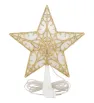 Estrella Punta de Árbol Dorada 10 LED Luz Cálida 23cm L573146 | Navicolors