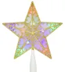 Estrella Punta de Árbol Dorada 10 LED Luz Multicolor 23cm L573147 | Navicolors