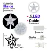 Estrella Punta de Árbol Plateada 10 LED Luz Blanca 23cm L573162 | Navicolors