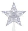 Estrella Punta de Árbol Plateada 10 LED Luz Blanca 23cm L573162 | Navicolors