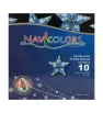Estrella Punta de Árbol Plateada 10 LED Luz Blanca 23cm L573162 | Navicolors