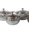 Batería de Cocina Acero Inoxidable Lotus 4 Pzas | Cuisine Spot