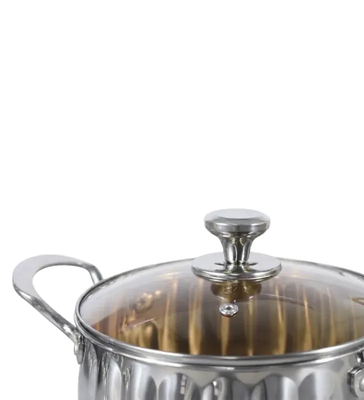 Batería de Cocina Acero Inoxidable Lotus 4 Pzas | Cuisine Spot