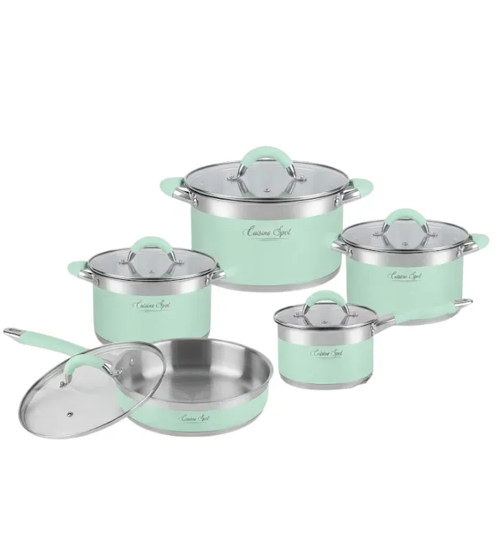 Batería de Cocina Acero Inoxidable Novak 10 Pzas | Cuisine Spot