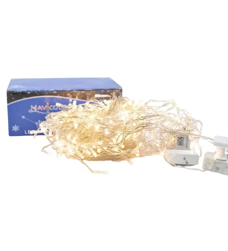 Cascada 300 LED Luz Cálida con Destello 6m Cable Transparente L582454 | Navicolors