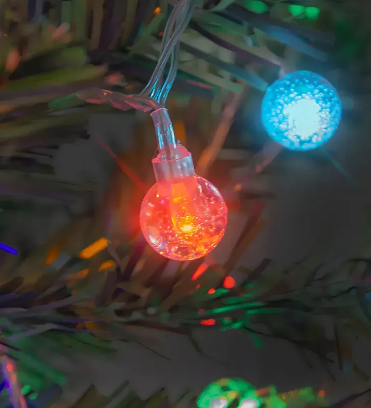 Serie 40 Pelotas Transparentes Burbuja LED Multicolor L582525 | Navicolors
