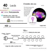 Serie 40 Pelotas Transparentes Burbuja LED Multicolor L582525 | Navicolors