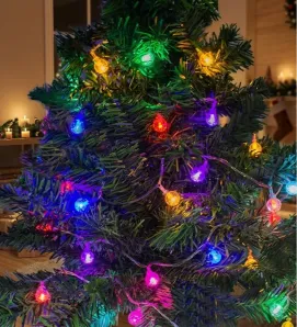 Serie 40 Pelotas Transparentes Burbuja LED Multicolor L582525 | Navicolors