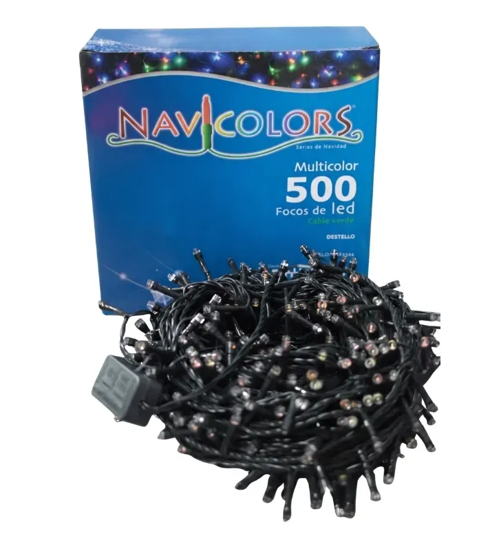 Serie 500 LED Multicolor con Destello Blanco Cable Verde 25m L582424 | Navicolors